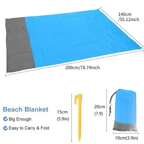 Tapis de Plage Anti-Sable SandFree Pro — 200x140cm